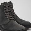 Men CamperLab Formal Shoes | Dark Gray Nubuck Ankle Boots For Men