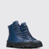 Kids CamperLab Boots | Blue Lace Up Ankle Boot For Boys