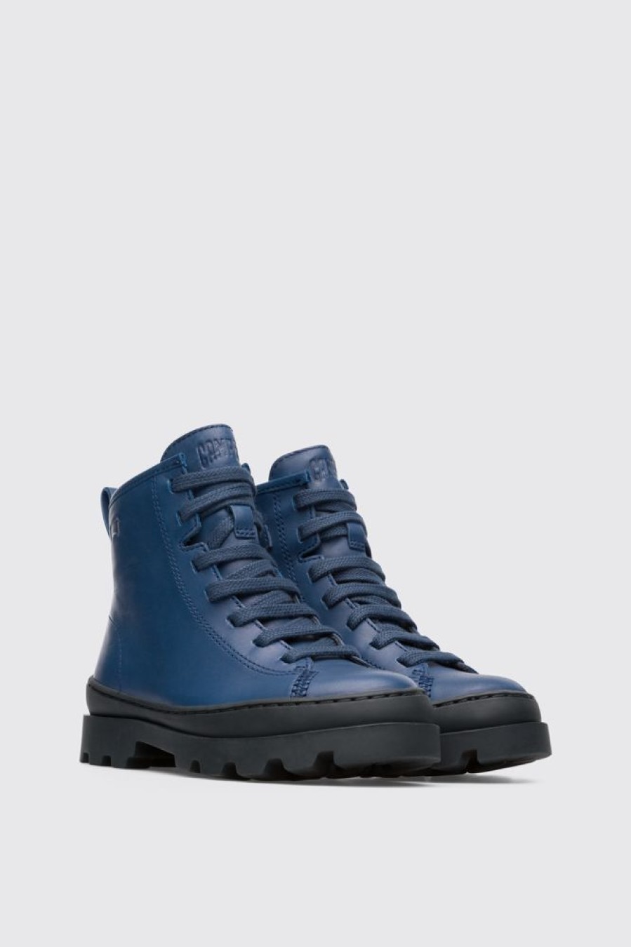 Kids CamperLab Boots | Blue Lace Up Ankle Boot For Boys