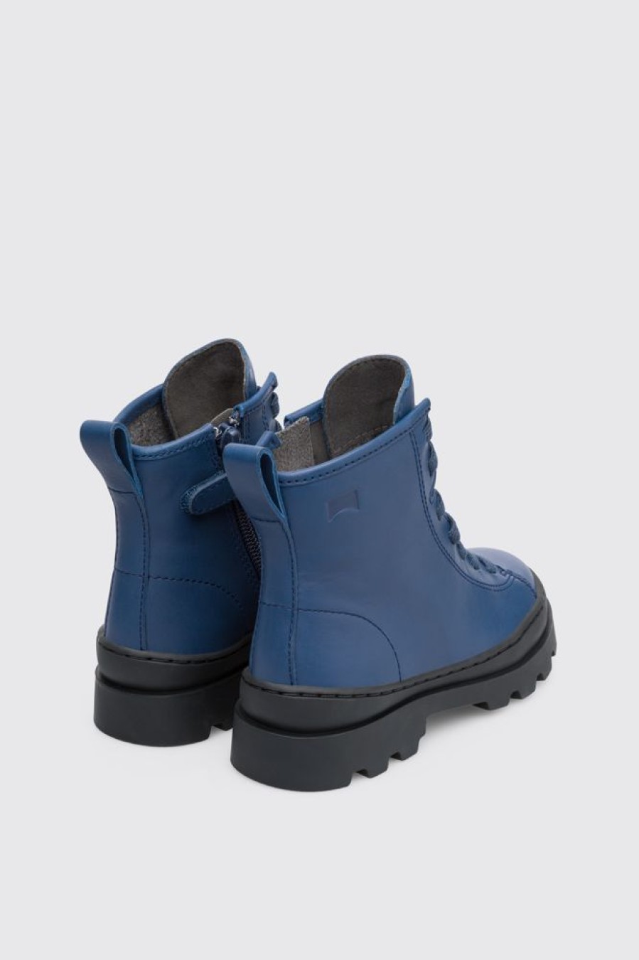 Kids CamperLab Boots | Blue Lace Up Ankle Boot For Boys