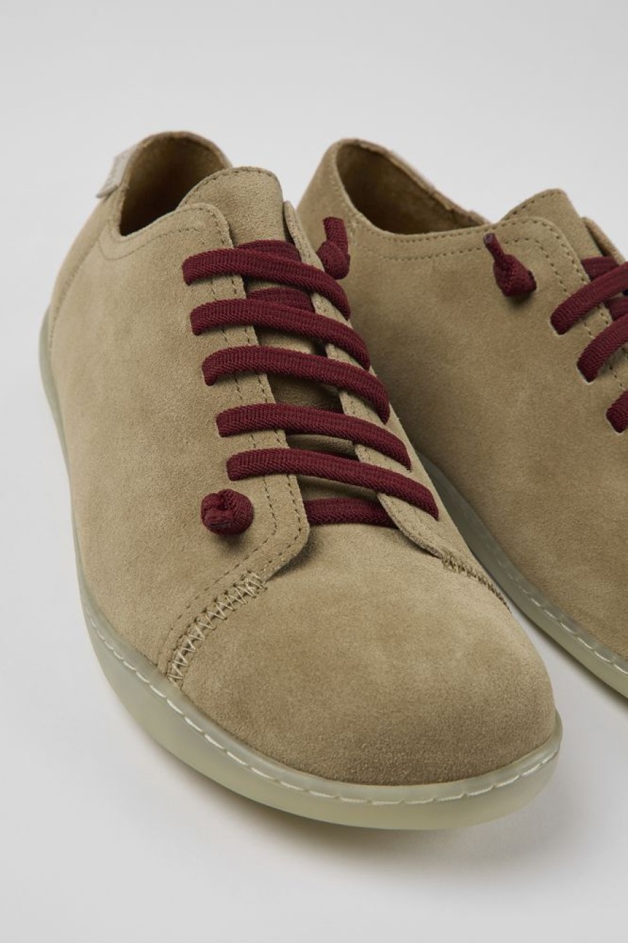 Men CamperLab Casual Shoes | Beige Nubuck Shoes For Men