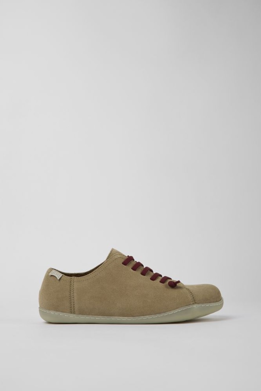 Men CamperLab Casual Shoes | Beige Nubuck Shoes For Men