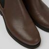 Women CamperLab Ankle Boots | Dark Brown Leather Chelsea Boots For Women