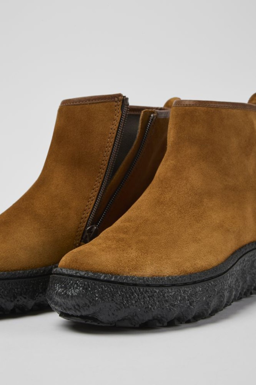 Women CamperLab Ankle Boots | Brown Suede Ankle Boots