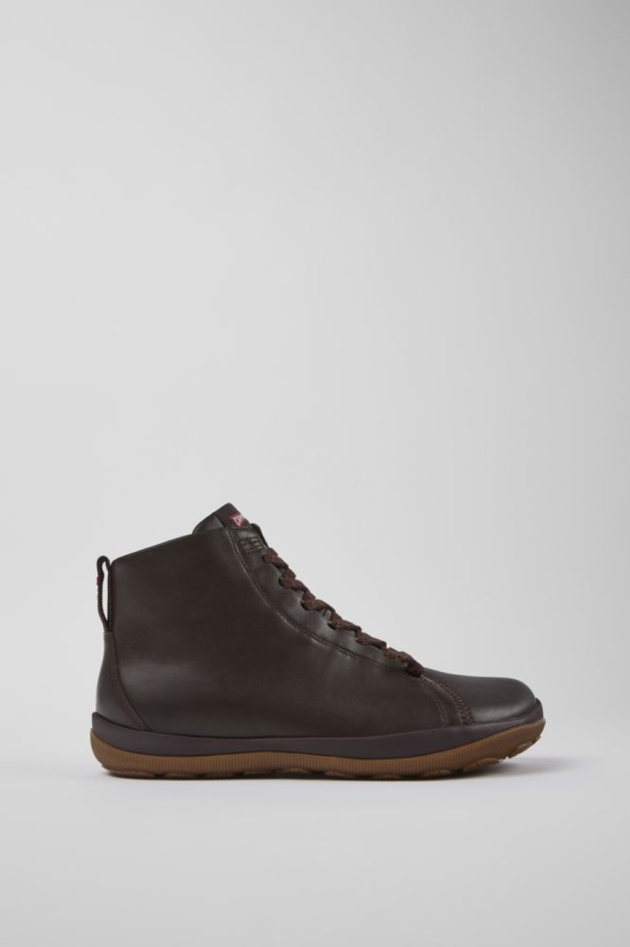 Men CamperLab Casual Shoes | Brown Leather Ankle Boots For Men