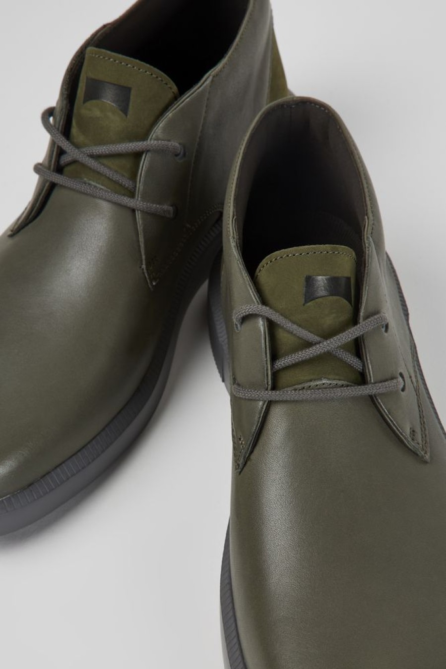 Men CamperLab Formal Shoes | Green Leather Shoes For Men