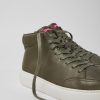 Women CamperLab Sneakers | Green Leather Sneakers For Women