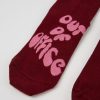 Men CamperLab Socks | Burgundy And Pink Socks