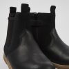 Kids CamperLab Boots | Black Nubuck And Leather Ankle Boots For Kids