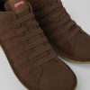 Men CamperLab Casual Shoes | Brown Nubuck Ankle Boots For Men