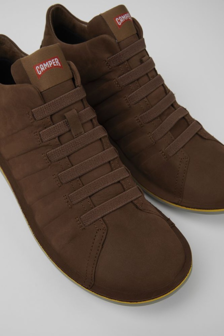 Men CamperLab Casual Shoes | Brown Nubuck Ankle Boots For Men