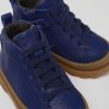 Kids CamperLab Boots | Blue Leather Lace-Up Boots