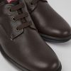 Men CamperLab Formal Shoes | Dark Brown Blucher Shoes For Men