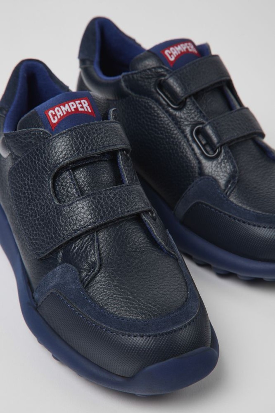 Kids CamperLab Sneakers | Navy Blue Leather And Textile Sneakers