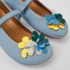 Kids CamperLab Ballerinas | Blue Leather Ballerinas For Kids