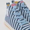 Kids CamperLab Sneakers | Blue And White Textile Sneakers For Kids