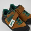 Kids CamperLab Sneakers | Brown, Grey, And Black Nubuck And Textile Shoes