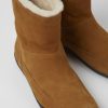 Women CamperLab Boots | Brown Nubuck Ankle Boots For Women