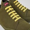 Men CamperLab Casual Shoes | Green Nubuck Sneakers For Men