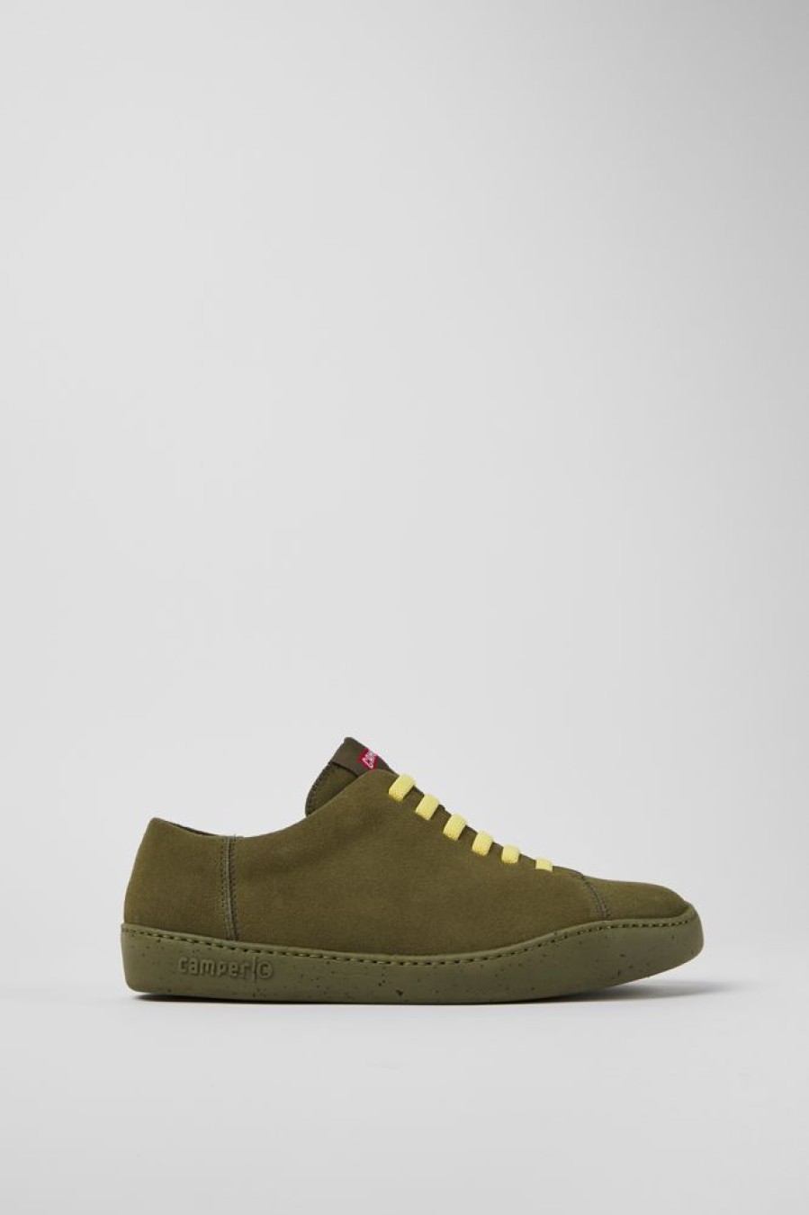 Men CamperLab Casual Shoes | Green Nubuck Sneakers For Men