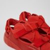 Men CamperLab Sneakers | Red Semi-Open Sneakers For Men