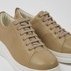 Women CamperLab Sneakers | Beige Leather Sneakers For Women