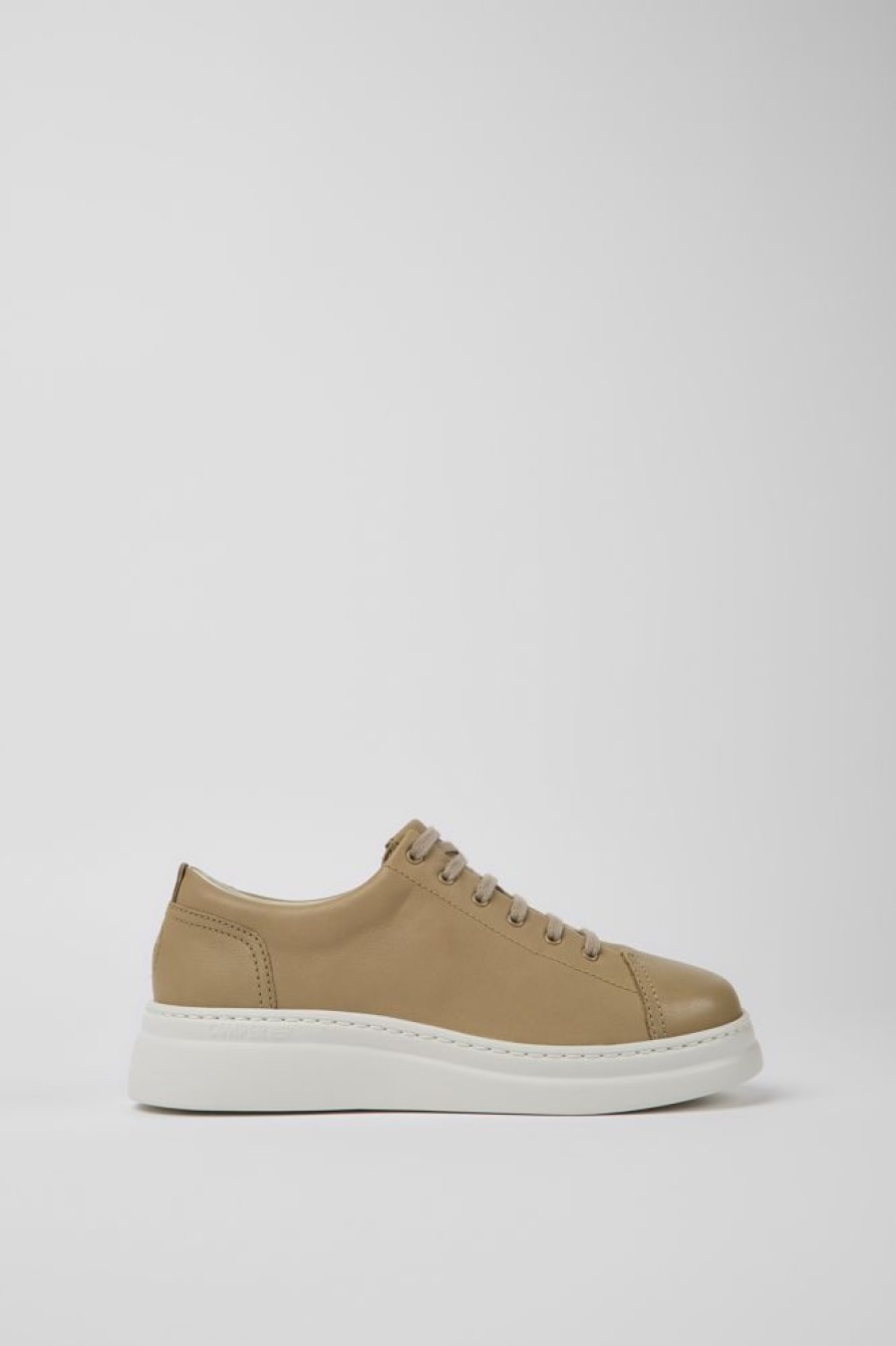 Women CamperLab Sneakers | Beige Leather Sneakers For Women