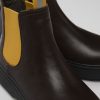 Kids CamperLab Boots | Brown And Yellow Leather Boots