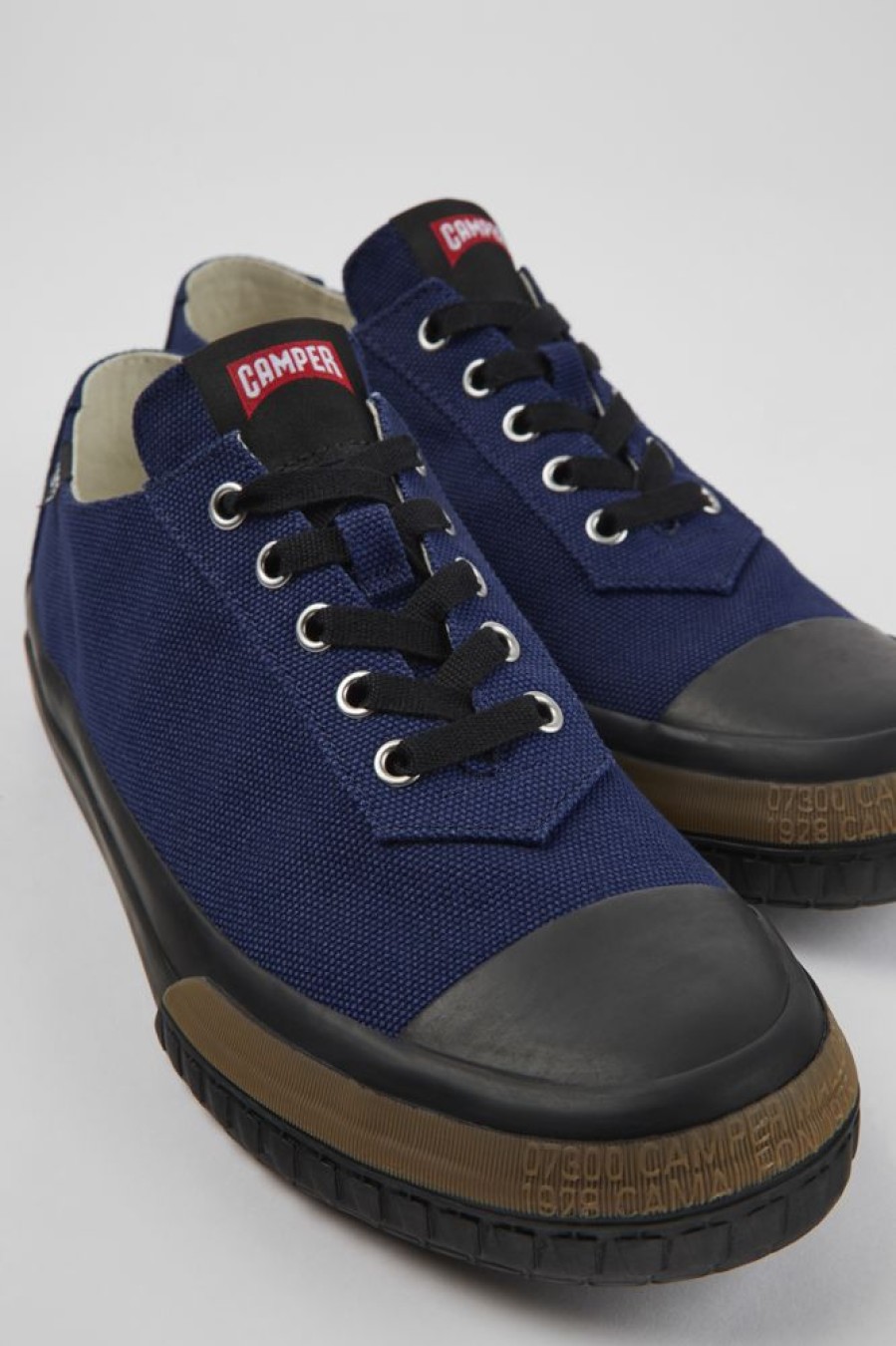 Men CamperLab Sneakers | Blue Recycled Cotton Sneakers For Men