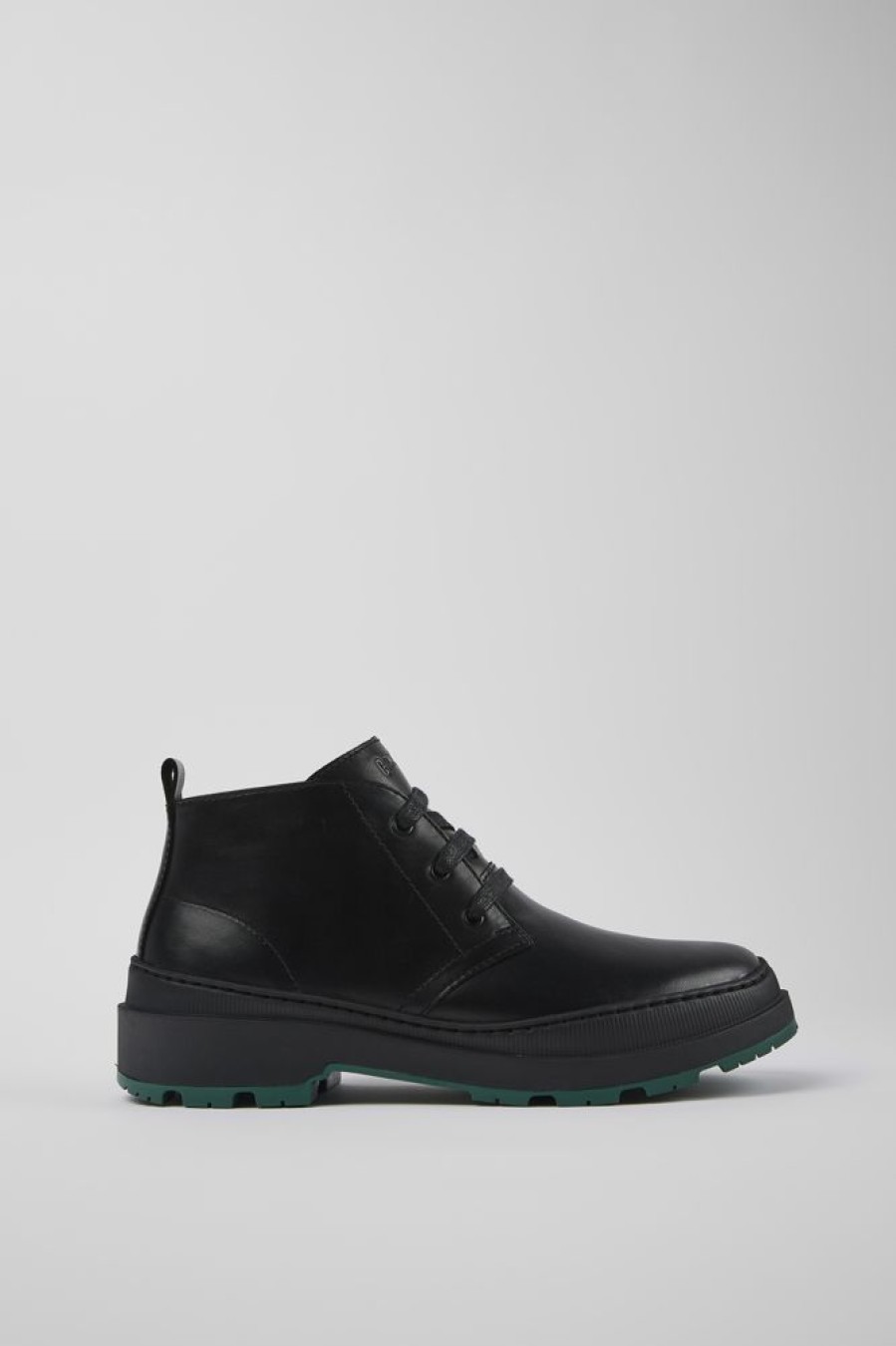 Men CamperLab Ankle Boots | Black Leather Shoes For Men