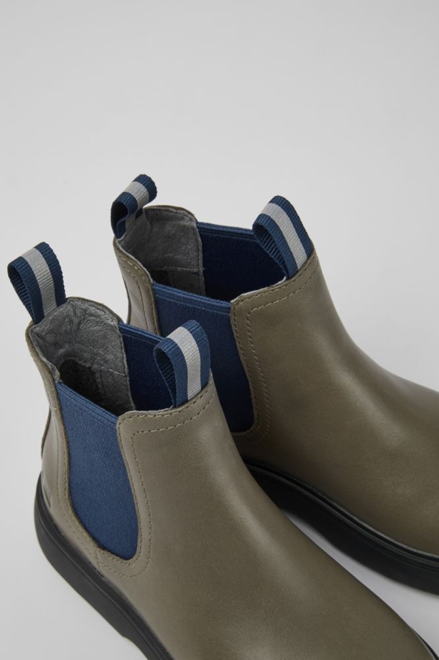 Kids CamperLab Boots | Gray And Blue Ankle Boots