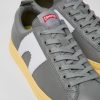 Men CamperLab Sneakers | Gray And Yellow Leather Sneakers For Men