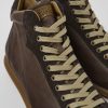 Men CamperLab Casual Shoes | Dark Brown Vegetable Tanned Leather Shoes