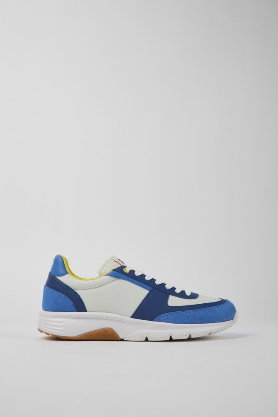 Men CamperLab Sneakers | Blue And White Recycled Polyester Sneakers For Men