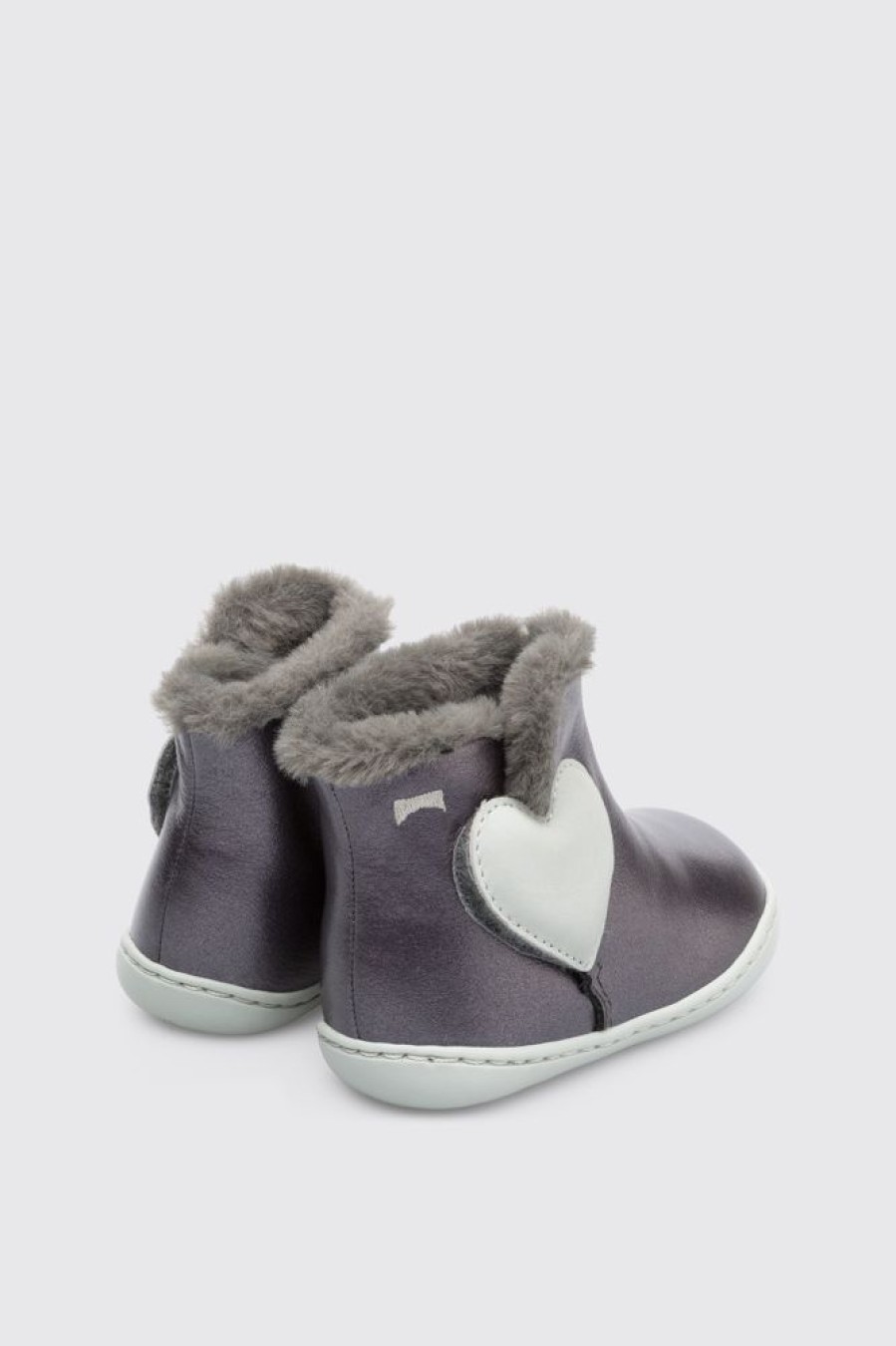 Kids CamperLab Boots | Silver Ankle Boot For Girls