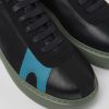 Men CamperLab Casual Shoes | Black Leather And Nubuck Sneakers For Men