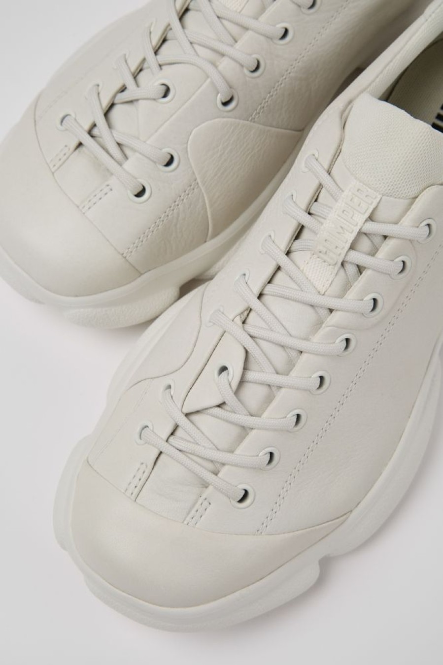 Men CamperLab Sneakers | White Leather Shoes For Men