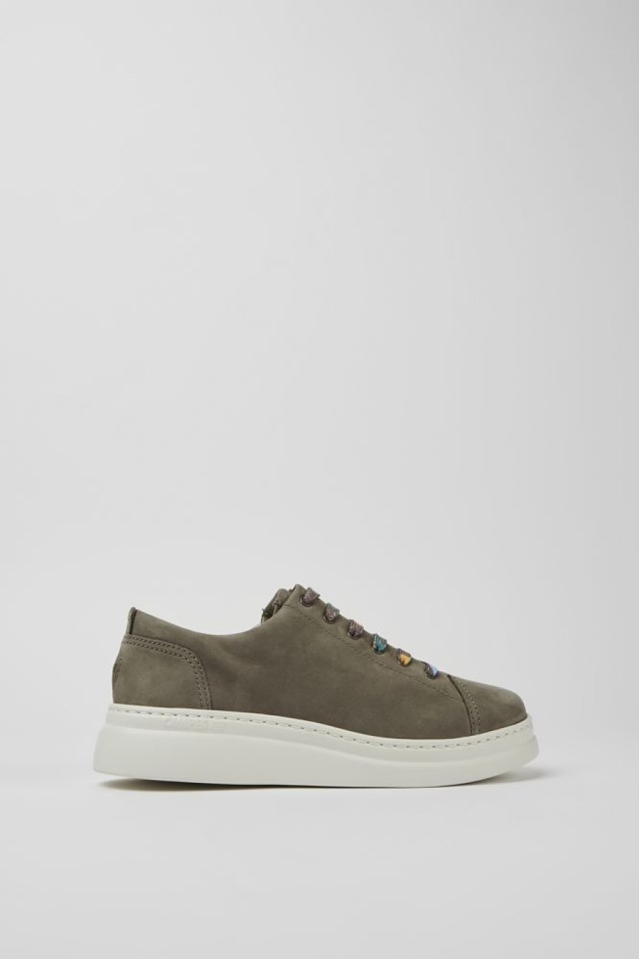 Women CamperLab Sneakers | Brown-Gray Nubuck Sneakers For Women