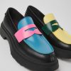 Women CamperLab Formal Shoes | Multicolored Leather Loafers For Women