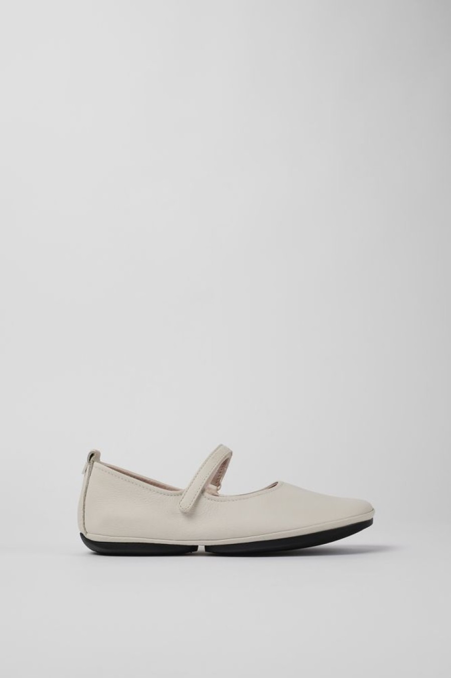 Women CamperLab Ballerinas | White Leather Mary Jane For Women