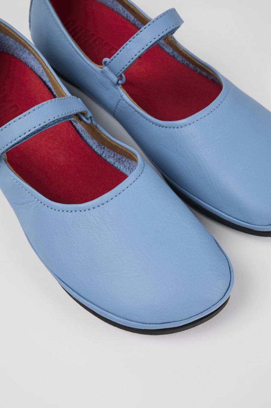 Women CamperLab Ballerinas | Blue Leather Mary Jane For Women