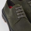 Men CamperLab Formal Shoes | Dark Green Nubuck Shoes For Men