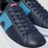 Men CamperLab Sneakers | Blue Leather Sneakers For Men