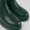 Kids CamperLab Boots | Green Leather Chelsea Boots For Kids