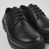 Men CamperLab Casual Shoes | Black Leather Shoes For Men