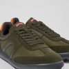 Men CamperLab Sneakers | Green And Orange Sneakers For Men