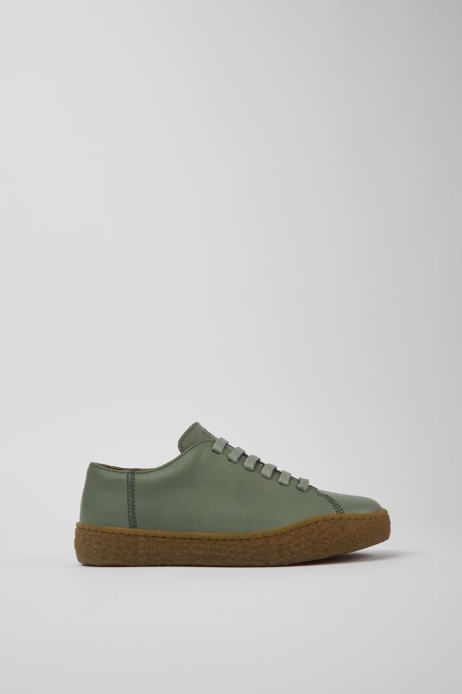 Women CamperLab Casual Shoes | Green Leather Shoes For Women