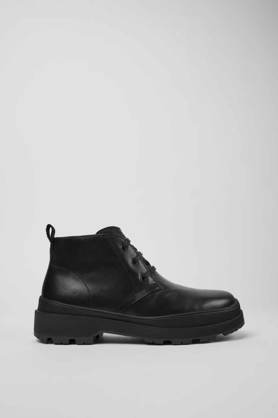 Men CamperLab Formal Shoes | Black Leather Ankle Boots For Men