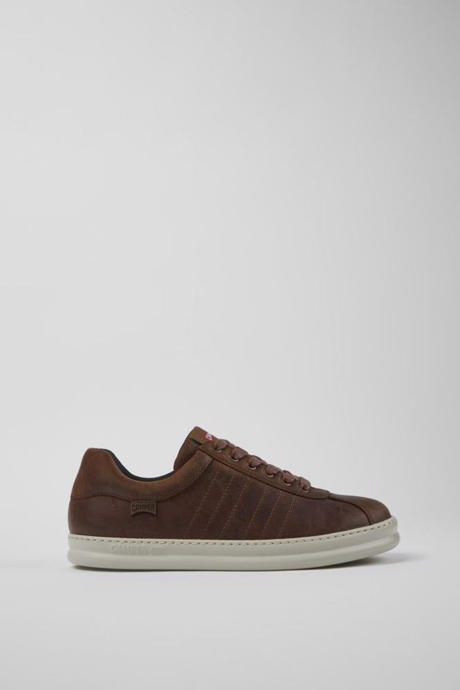 Men CamperLab Casual Shoes | Brown Leather Sneakers For Men