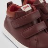 Kids CamperLab Sneakers | Burgundy Leather Sneakers For Kids